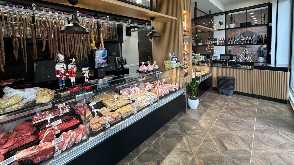 Κρεοπωλείο ο Δημητράκης Χαλκίδα εξοπλισμός βιτρίνα κρεάτων